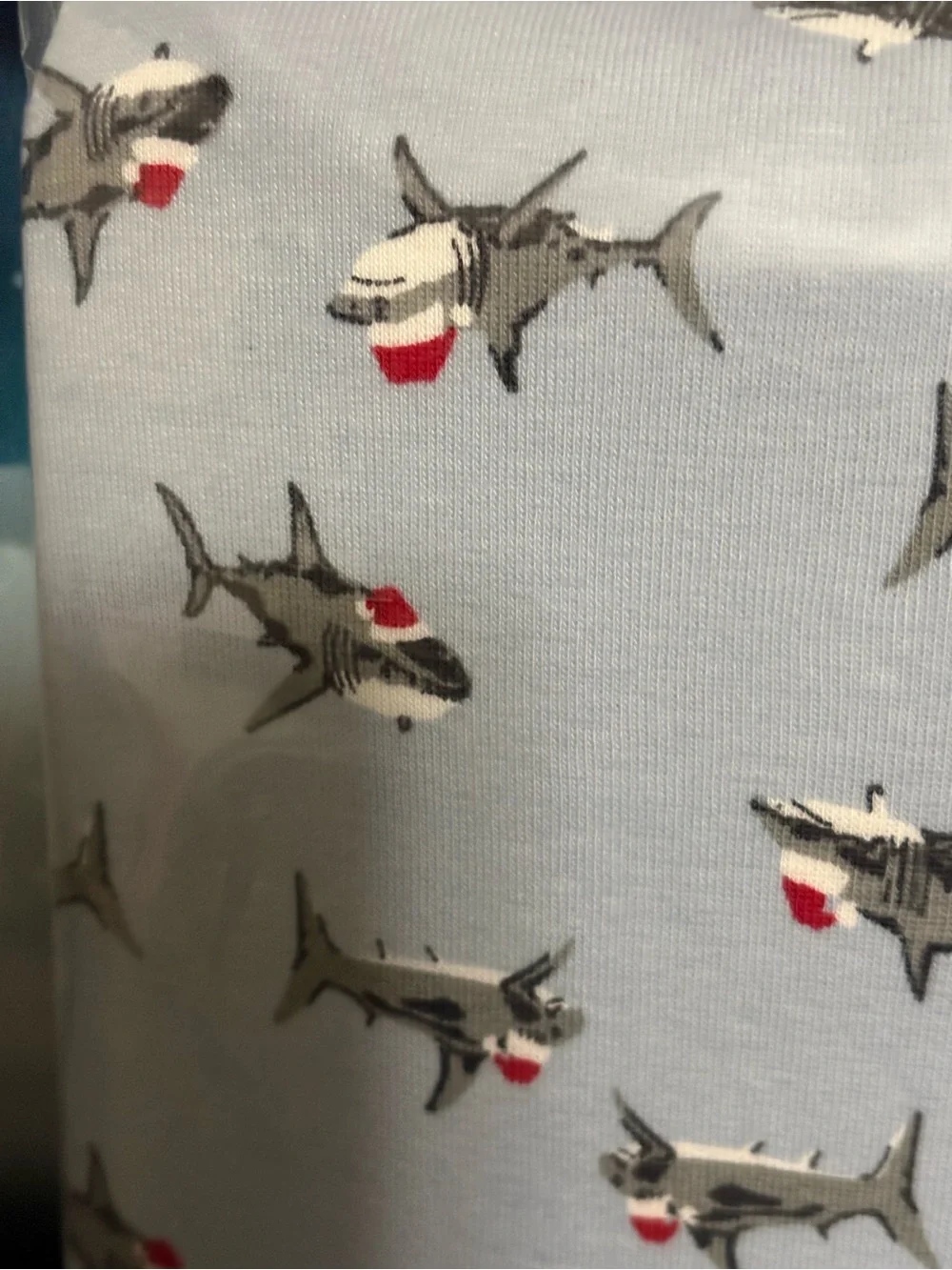 GAP Kids Light Blue Shark 2 piece set. Organically grown cotton. Size 12. New